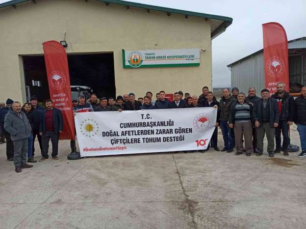 Aslanapa'da doğal afetlerden zarar gören 147 çiftçiye sertifikalı nohut tohumu desteği