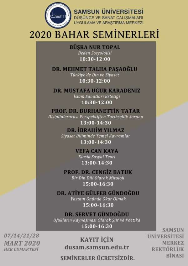 Samsun'da baharı DÜSAM karşılayacak