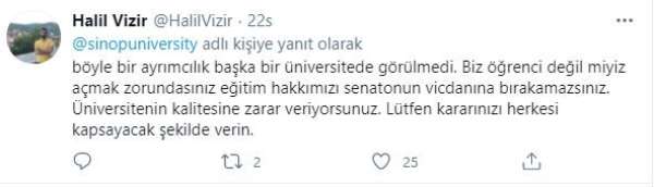 Sinop'ta üniversitenin yüz yüze eğitim anketi öğrencilerden tepki çekti 