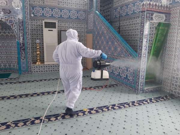 Canik'te 7 bin 442 bina dezenfekte edildi