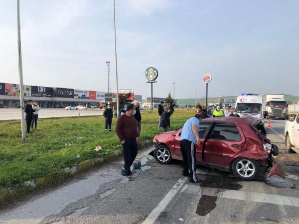 Susurluk'taki zincirleme kazada 1 kişi yaralandı