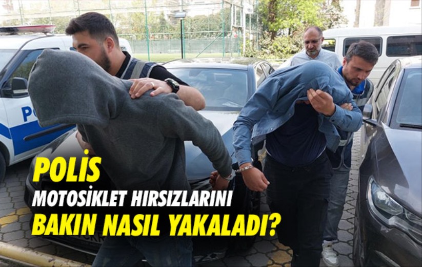Samsun'da polis motosiklet hırsızlarını taktıkları kask sayesinde yakaladı