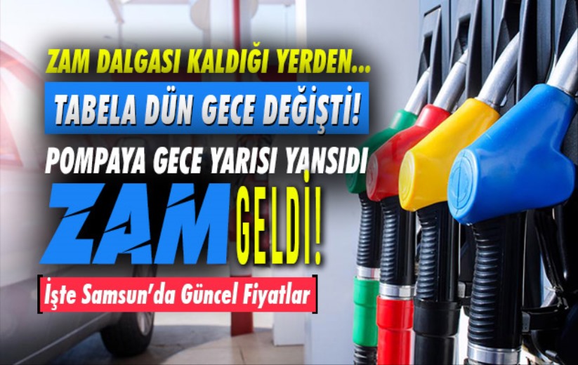 Akaryakıta beklenen zam geldi! Samsun'da Motorin, LPG ve Motorin fiyatları...