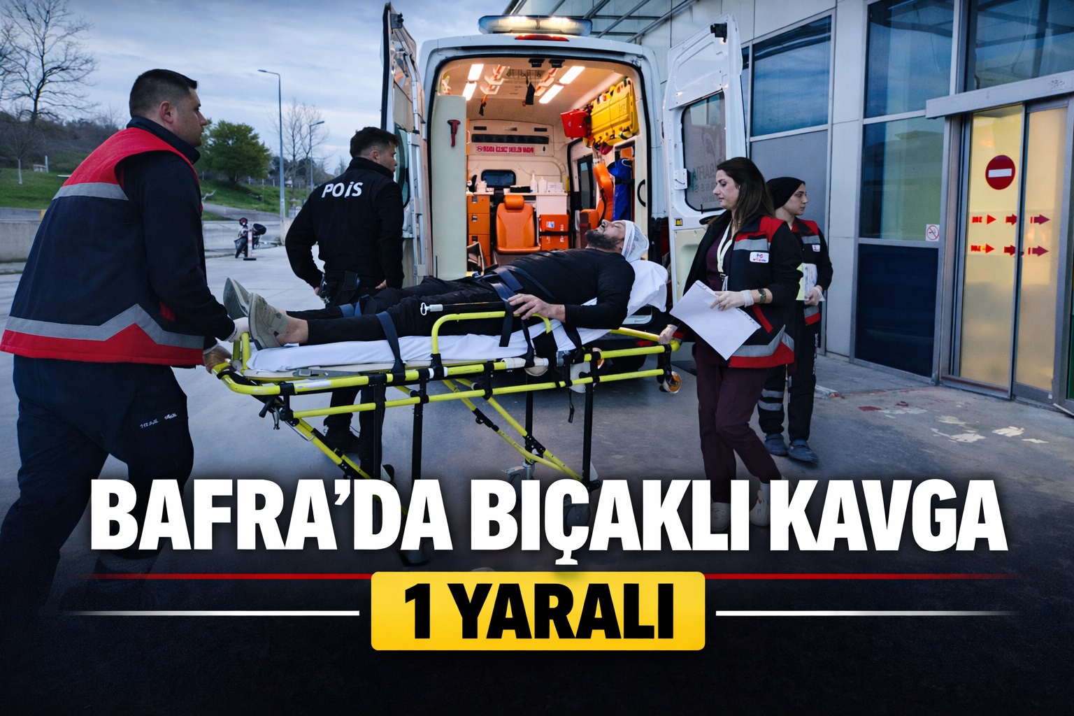 Bafra'da bıçaklı kavga: 1 yaralı