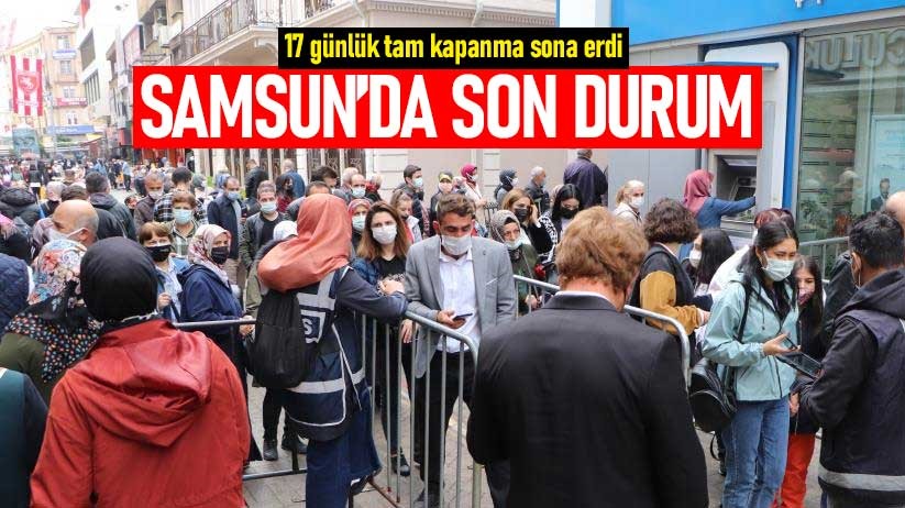 Samsun'da vatandaşlar sokağa akın etti