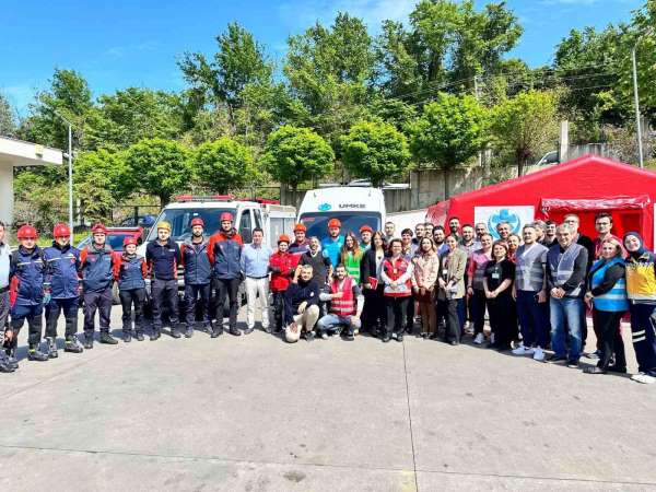 Ordu'da gerçeği aratmayan deprem tatbikatı