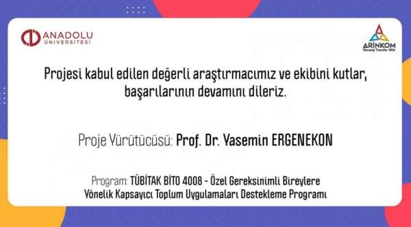 Prof. Dr. Ergenekon'un yürütücü olduğu proje TÜBİTAK tarafından desteklenmeye hak kazandı