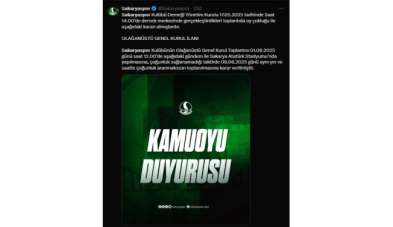 Sakaryaspor'da Olağanüstü Genel Kurul kararı
