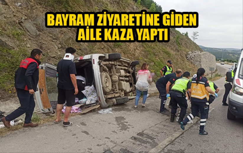 Bayram ziyaretine giden aile kaza yaptı: 1'i ağır 8 yaralı