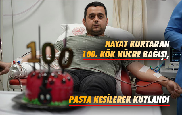 Samsun'da hayat kurtaran 100 kök hücre bağışı, pasta kesilerek kutlandı