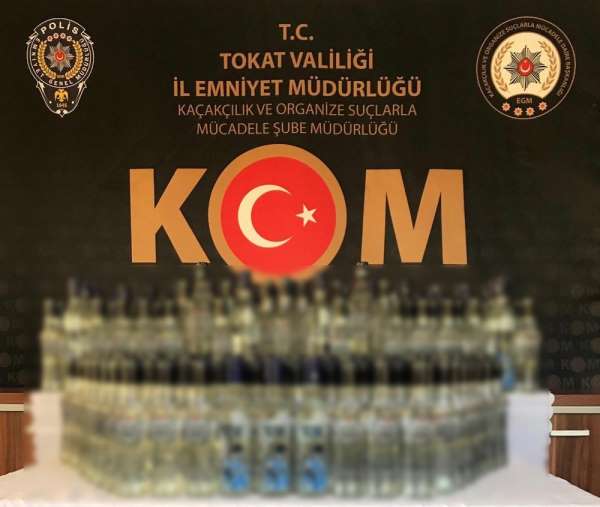 Tokat'ta kaçak alkol operasyonu 