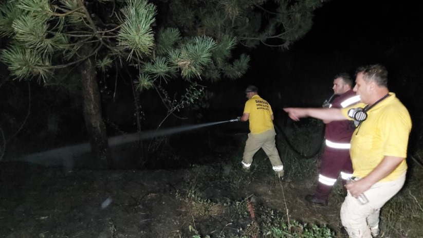 Samsun'da seyir halindeyken yanan tır ortalığı savaş alanına çevirdi: 1 yaralı