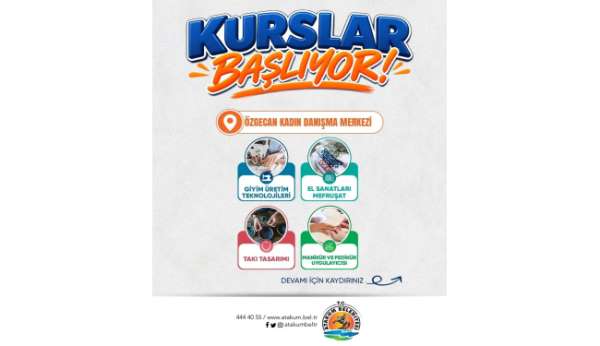 Atakum'da kurslar başlıyor