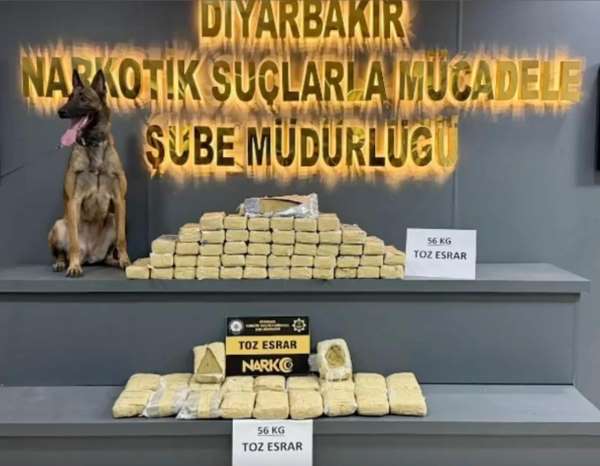 Diyarbakır'da 56 kilo esrar ele geçirildi: 2 kişi gözaltına alındı