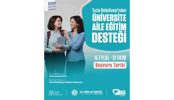 Tuzla Belediyesi'nden üniversiteli gençlerin ailelerine eğitim desteği