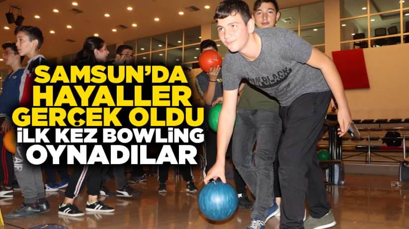 Samsun'da gençler ilk kez bowling oynadı