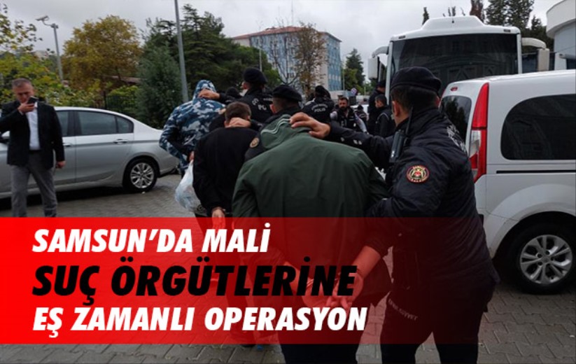 Samsun'da mali suç örgütlerine eş zamanlı operasyon