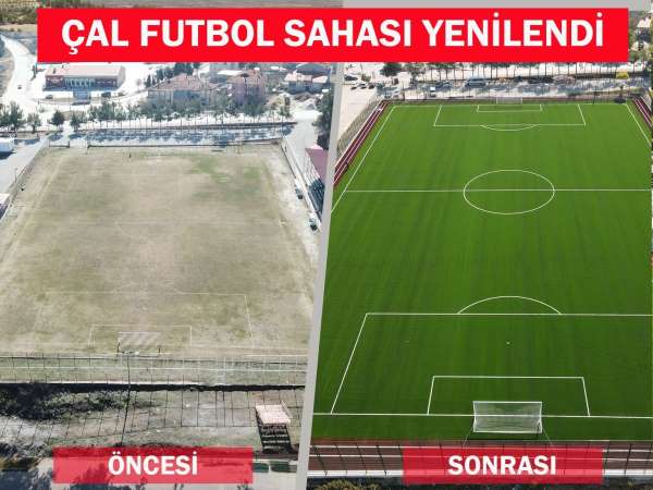 Çal'a modern futbol sahası kazandırıldı