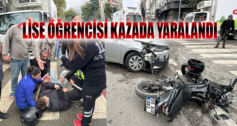 Lise öğrencisi kazada yaralandı