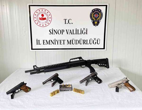 Sinop'ta silah kaçakçılığı operasyonu: 3 gözaltı