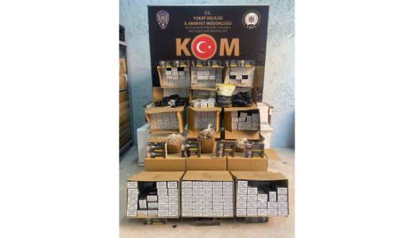 Tokat'ta kaçak tütün operasyonu: 180 bin adet makaron ele geçirildi