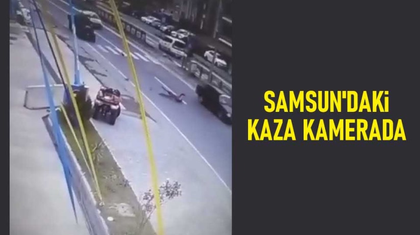 Samsun'daki kaza kamerada