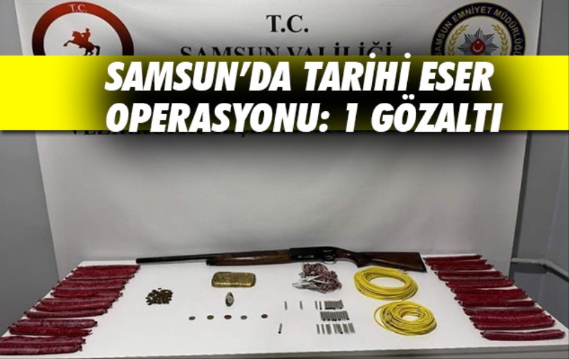 Samsun'da tarihi eser operasyonu: 1 gözaltı