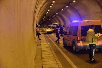 Sinop'ta tünelde kaza: 2 yaralı