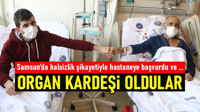 Samsun'da dayı yeğen organ kardeşi oldu