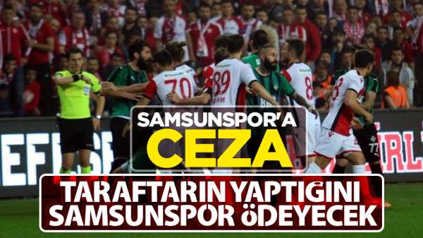 Sakaryaspor maç sonrası Samsunspor'a ceza