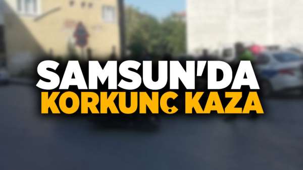 Samsun'da otomobil motosiklete çarptı