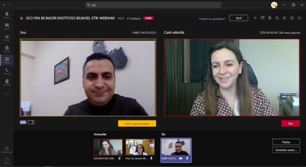 Cumhuriyet Üniversitesi'nde çevrimiçi 'Fen ve Mühendislik Alanında Bilimsel Araştırma ve Etik' konulu söyleşi