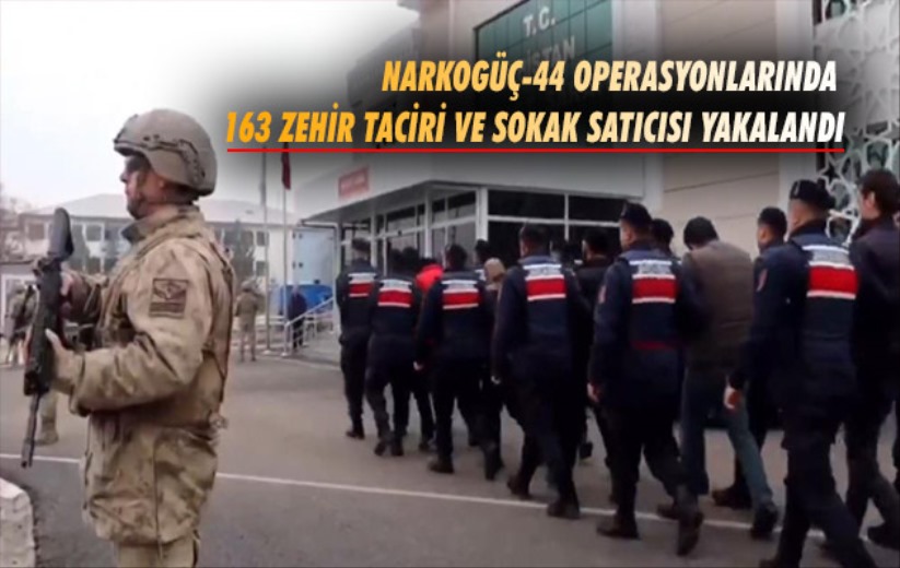 Narkogüç-44 operasyonlarında 163 zehir taciri ve sokak satıcısı yakalandı