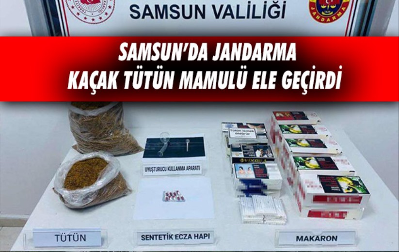 Samsun'da Jandarma kaçak tütün mamulü ele geçirdi