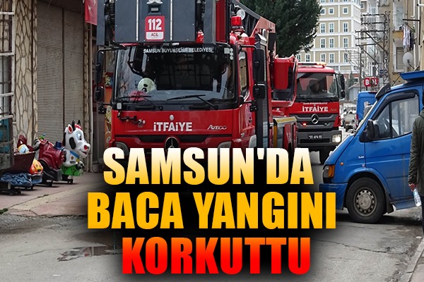 Samsun'da baca yangını korkuttu