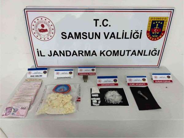 Samsun'da uyuşturucuyla yakalanan şahıs gözaltına alındı
