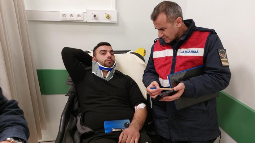 Samsun'da kazadan 9 saat sonra fark edilen şahıs hastaneye kaldırıldı
