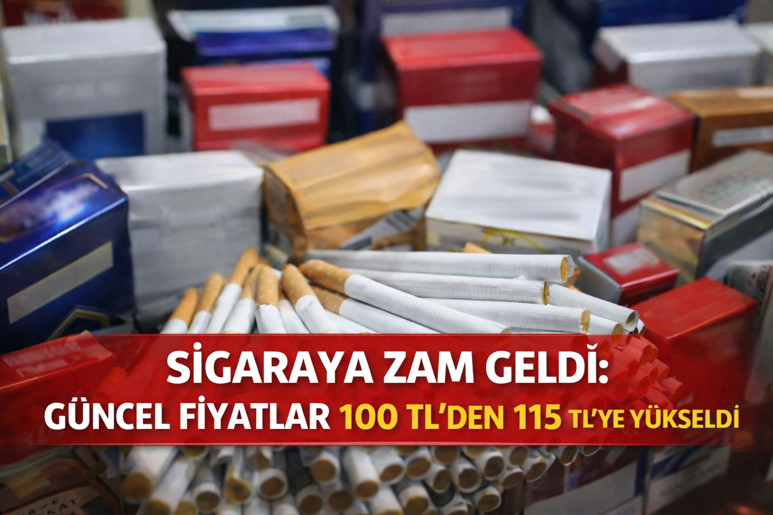 SİGARAYA ZAM GELDİ: GÜNCEL FİYATLAR 100 TL'DEN 115 TL'YE YÜKSELDİ