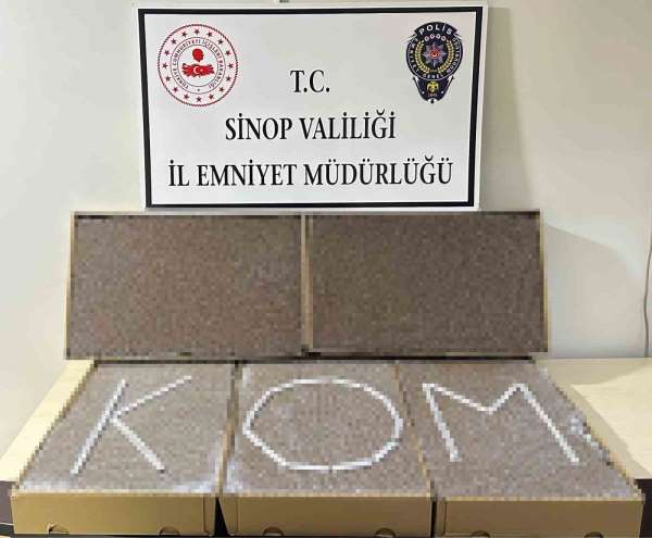 Sinop'ta 27 bin dal dolu makaron ele geçirildi