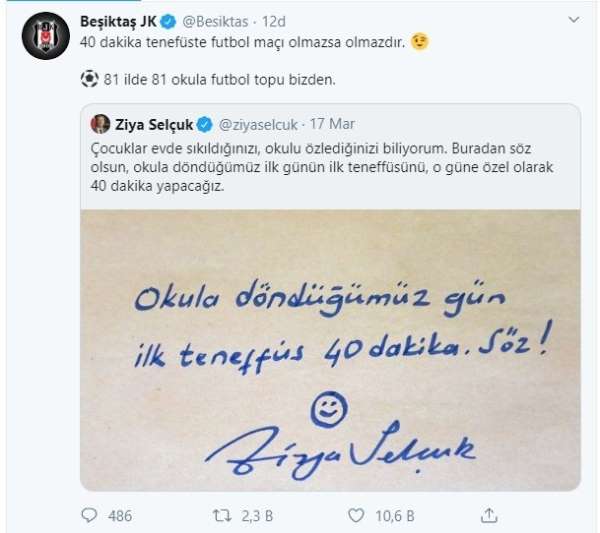 Beşiktaş, 81 ilde 81 okula futbol topu verecek 