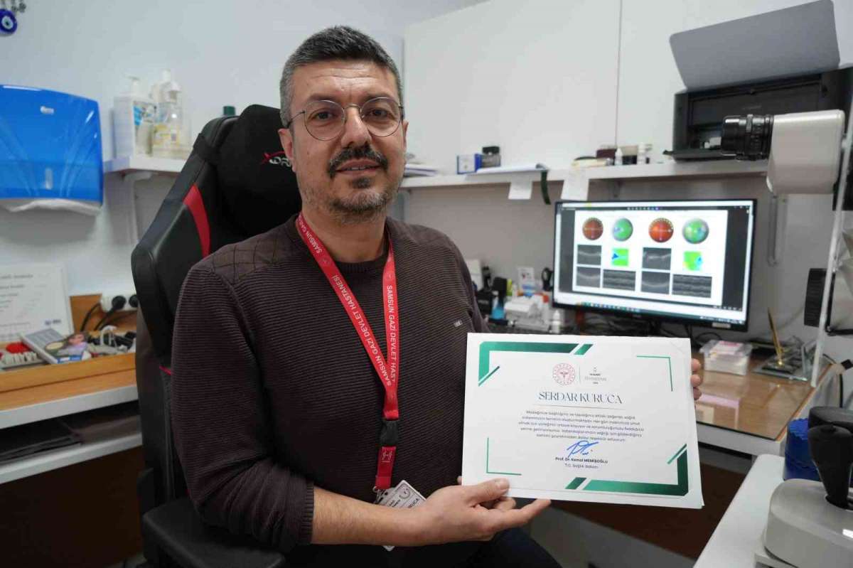 1 yılda bine yakın göz ameliyatı yapan doktora bakanlıktan özel teşekkür belgesi