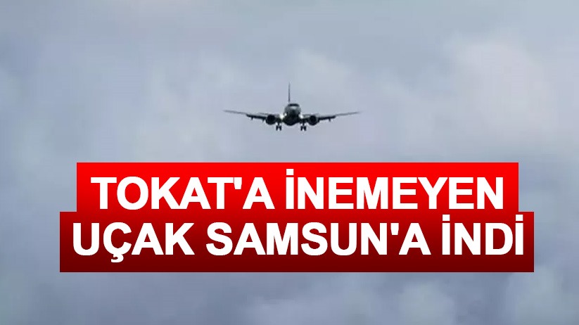 Tokat'a inemeyen uçak Samsun'a indi