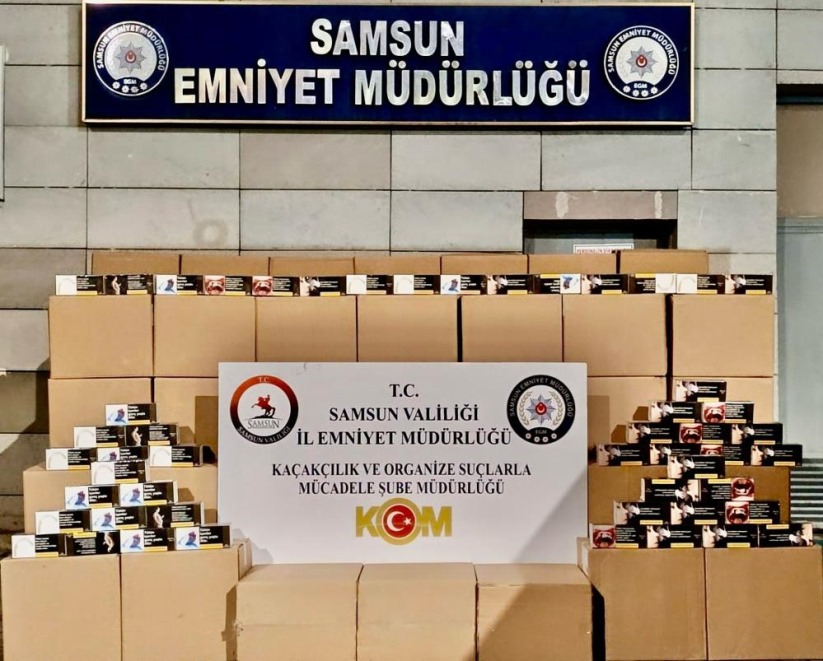 Samsun'da 1 milyon 920 bin adet kaçak makaron ele geçirildi