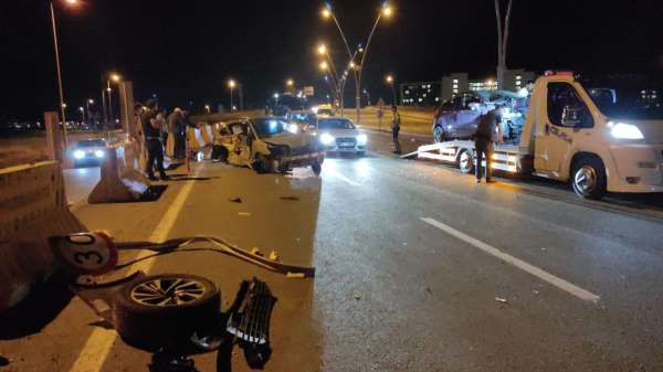 Kaza yapan otomobilin tekerleği koptu: 1'i ağır 3 yaralı - Kayseri haber