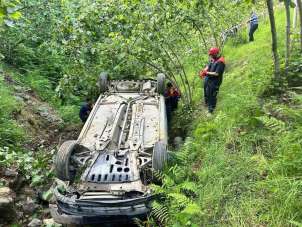 Giresun'da trafik kazası: 1 ölü, 1 yaralı