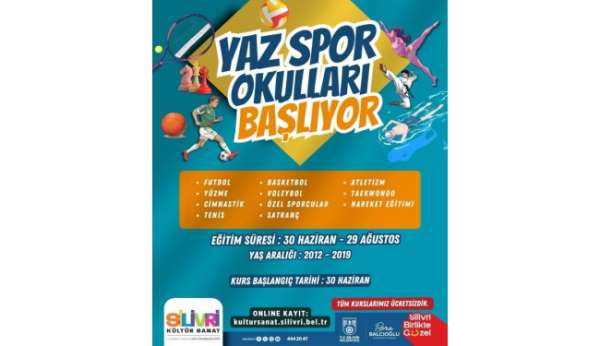 Silivri Belediyesi yaz spor okulları başlıyor