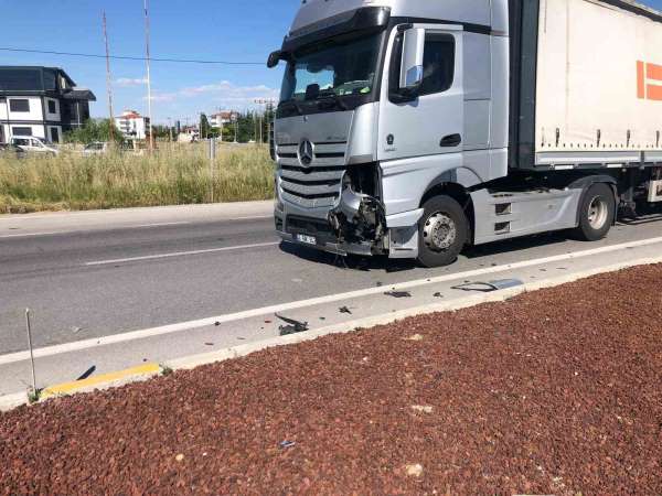Bolvadin'de trafik kazası: 1 yaralı