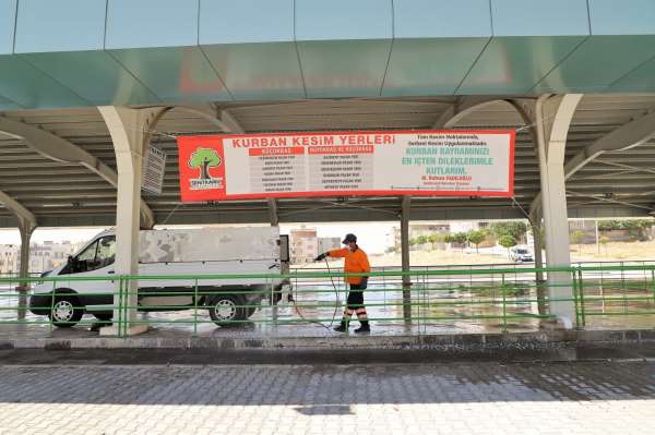 Şehitkamil'deki kurban kesim alanlarında hazırlıklar tamamlandı