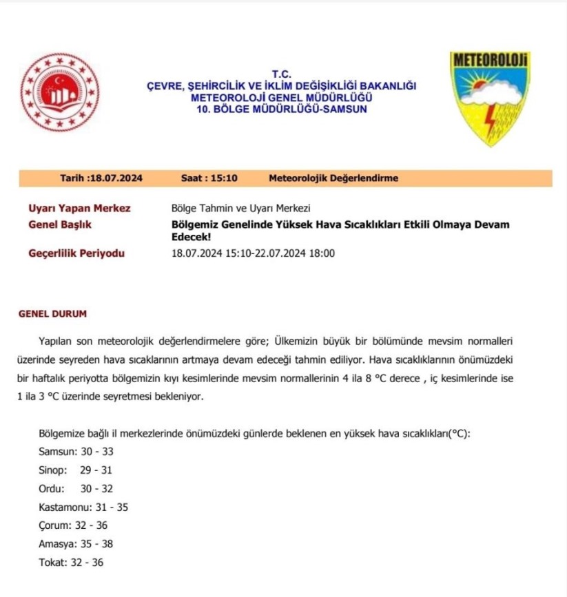 Meteoroloji uyardı: Sıcaklıklar mevsim normallerinin 4-8 derece üzerinde seyredecek