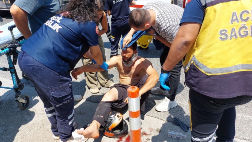 Samsun'da motosiklet ile otomobil çarpıştı: 1 yaralı
